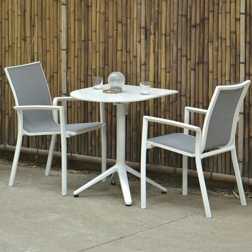 Zq Balcony Occasional Table and Chair Combination Waterproof and Sun Protection Folding Yard Table and Chair