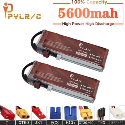High Rate 11.1v 5600mAh Lipo Battery For RC Helicopter Parts 3s Lithium battery 11.1v 45C RC Cars Airplanes Drone Battery T/XT60