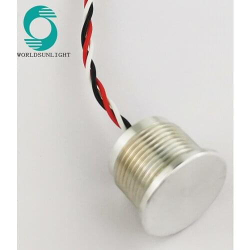 Worldsunlight WS160F2NOL IP68 waterproof 16mm 1A 24VDC Flat operator height 1.30 Latching on-off Aluminum piezo switch