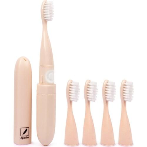 Ultrasonic Electric AAA Battery Toothbrush Sonic Power Tooth brush Waterproof Oral Hygiene Replaceable Heads
