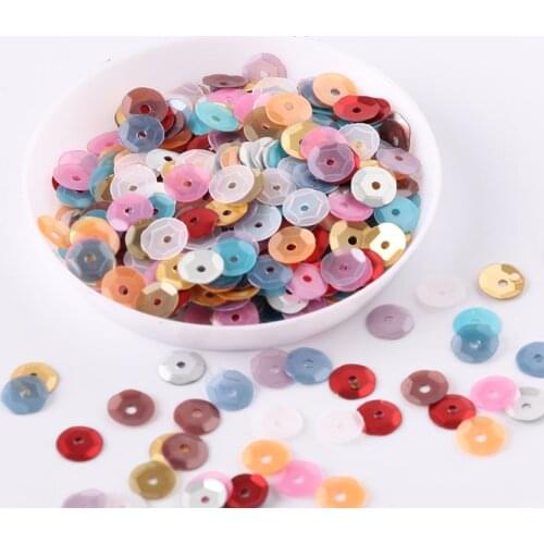 10g/pack 6mm Round Cup Matte Color Pvc loose sequins Paillettes sewing Wedding craft, Kids Diy Women Garment Accessories