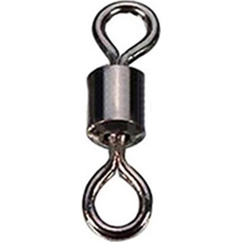 100Pcs Stainless Steel Fishing Heavy Duty Ball Bearing Swivel With Solid Ring Connector Fishhook Tackle Accessory Tool