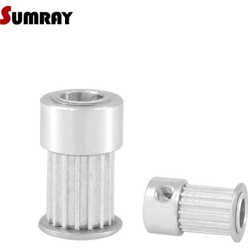 SUMRAY MXL 15T Timing Pulley 3.175/4/5/6mm Inner Bore Gear Belt Pulley 11mm Belt Width Aluminium Pulley Wheel 2PCS
