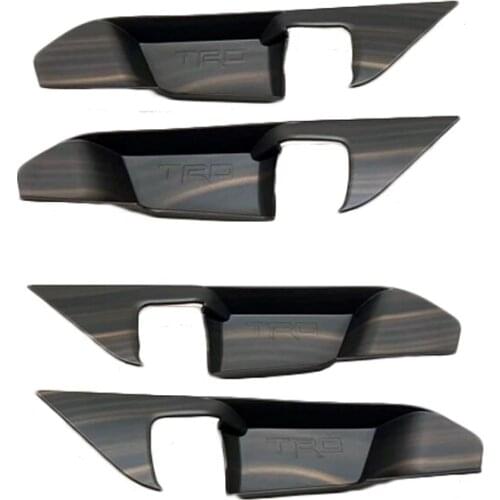 Car Door Handle Bowl Protect Decoration Sticker Cover Car Interior Peach Wood Decoration For Toyota RAV4 RAV 4 XA50 50 2019 2020