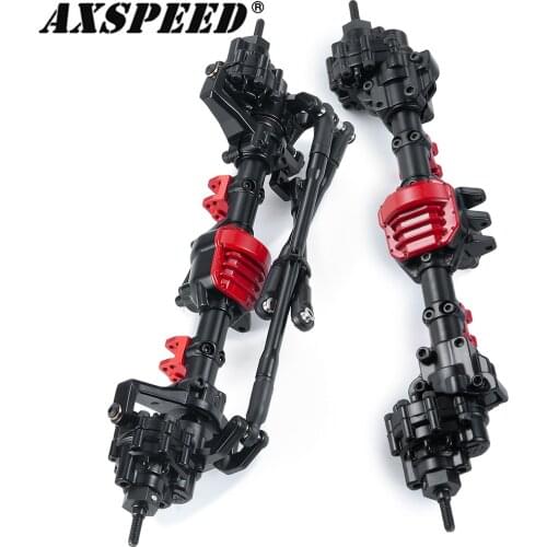 AXSPEED Metal Front Rear Axle for 1/10 RC Crawler Axial SCX10 II 90046 90047 90059 90060 Compete Assembled Axle Parts