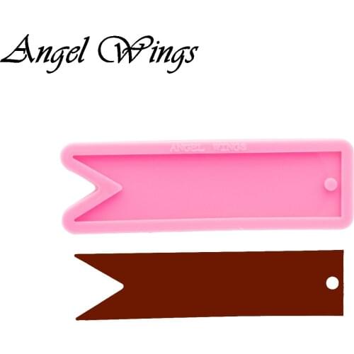 Shiny Resin Ribbon Keychain Mould, Bookmark Silicone Molds, Clay Molds , Epoxy Mold DIY Jewelry, Not sticky DY0756