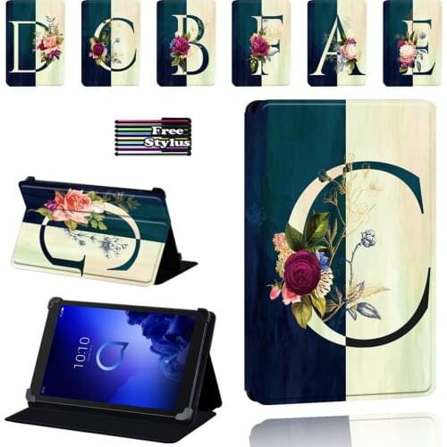 Case for Alcatel 1T 7 10/3T 8 10/A3 10 Flip Foldable Stand Case PU Leather Tablet Case + Free Stylus