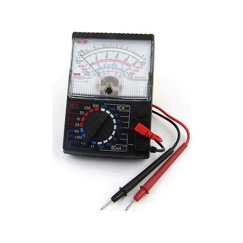 Black White AC DC Voltage Testing J0411 Analog Multimeter w 2 Test Leads Pointer type multimeter