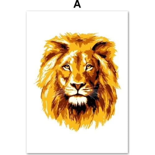 Cartoon Lion Quote Wall Art Canvas Painting Nordic Posters And Prints Animal Wall Pictures Kids Room Bedroom Decor
