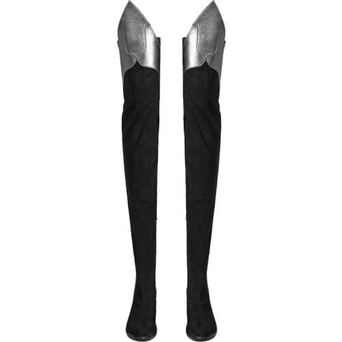 The boys Cosplay Costume Superheroine Queen Maeve Knee Length Boots For Women Fancy Halloween Party Shoes Feet Accessories