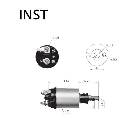 ELECTROMAGNETIC SWTICH SOLENOID FOR 12V 2.8KW 76796 76755 76803 76891 76892 76899 76902 76908 76940 76983 TOB119 758