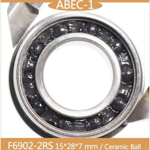 F6902 Hybrid Ceramic Bearing 15*28*7 mm ABEC-1 ( 1 PC) Industry Motor Spindle F6902HC Hybrids Si3N4 Ball Bearings 3NC F6902RS