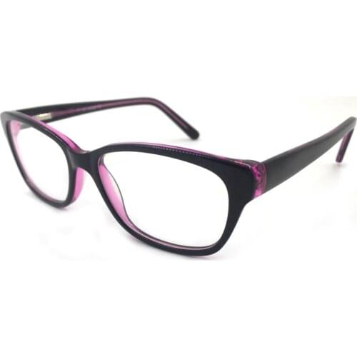 Laura Fairy Fashion Design Acetate Glasses Women Men Acetate Patchwork Color Block Myopia Frames Unisex
