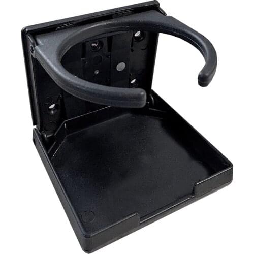 1 Pcs Marine Black Nylon/Plastic Cup Holder Adjustable Folding Drink Beverage for Boat