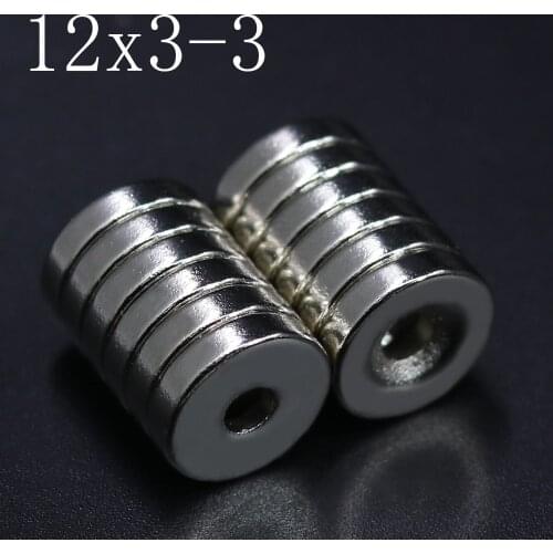 10/20/50Pcs 12x3-3 Neodymium Magnet 12mm x 3mm - 3mm N35 NdFeB Round Super Powerful Strong Permanent Magnetic imanes