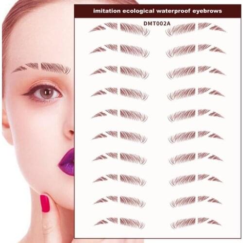 NEW 4D False Eyebrow Sticker Simulated Ecological Tattoo Waterproof Semi-Permanent Natural Eyebrow Paste Makeup Tool cosmetic