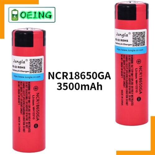 NEWEST 100% Original NCR 18650GA high discharge 3.7V 3500mAh 18650 rechargeable battery flashlight flat-top lithium battery