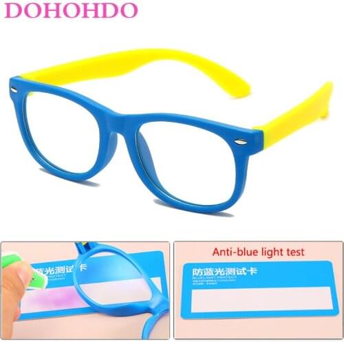 DOHOHDO New Blue Light Blocking Glasses Kids Boy Girl Computer Eyeglasses Clear Lens Optical Glasses Frame UV400 Oculos Garfas