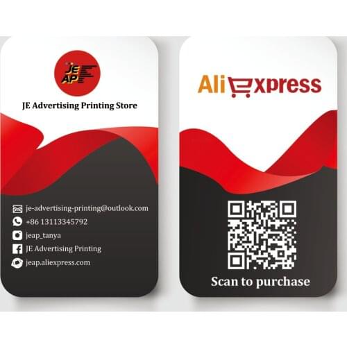 Printing 200pcs PVC Two side ID Cards Plastic Round Business Card Design Calling Paper Cards Custom Print Waterproof 85*54mm