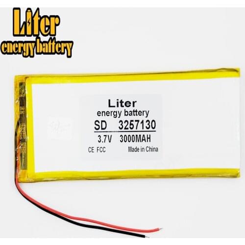 Polymer lithium ion battery 3257130 3.7V 3000MAH can be customized wholesale CE FCC ROHS MSDS quality certification
