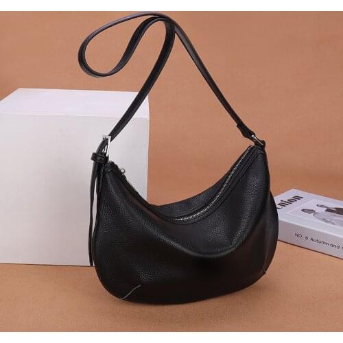 Women Luxury Bag Casual Tote Female Black and white Fashion Shoulder Handbag Lady Cowhide Genuine Leather Shoulder Shopping Bag