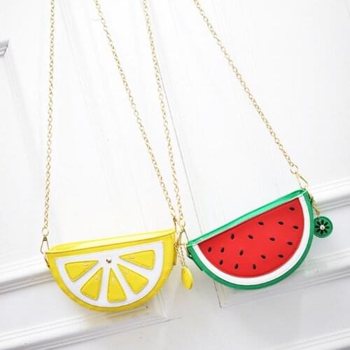 Womens bag watermelon-shaped small bag orange one-shoulder messenger bag