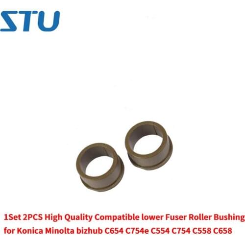 1Set 2PCS High Quality Compatible Lower Fuser Roller Bushing for Konica Minolta bizhub C654 C754e C554 C754 C558 C658
