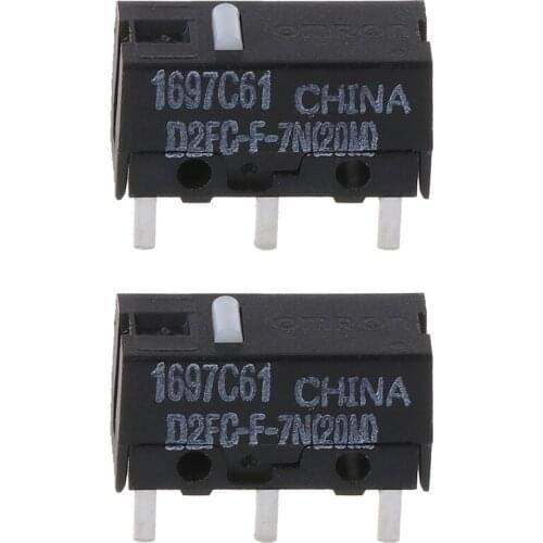 2020 New 2Pcs Original OMRON Mouse Micro Switch D2FC-F-7N 20m for Logitech RAZER
