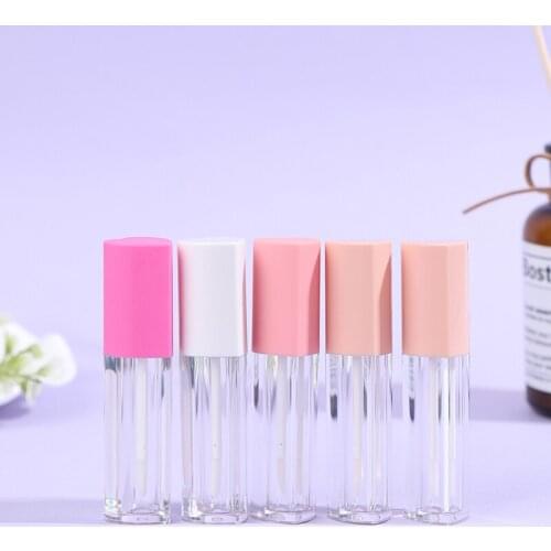 5Pcs Empty Heart-shaped Cosmetic Lip Gloss Balm Container Travel Lipstick Tube