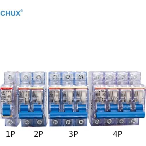 MCB Air switch DZ47-63 Transparency Shell 6a 10a 16a 20a 25a 32a 40a 50a 63a House Home improvement 1P 2P 3P 4P Circuit Breaker