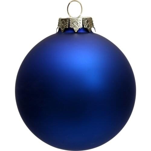 Free Shipping - 100/Pack, Home Event Party Christmas Xmas Tree Decoration Ornament Painted 80mm Blue Glass Ball - Matte