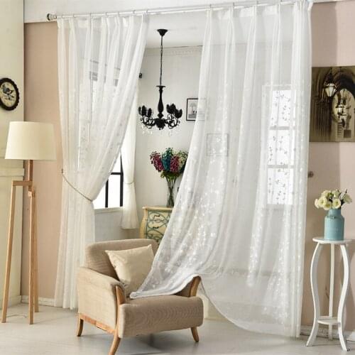 [Free Custom] GYV1056 Zhiyu 1PC Sheer Voile Tulle Curtains Living Room Kitchen Bedroom Home Decorative Window