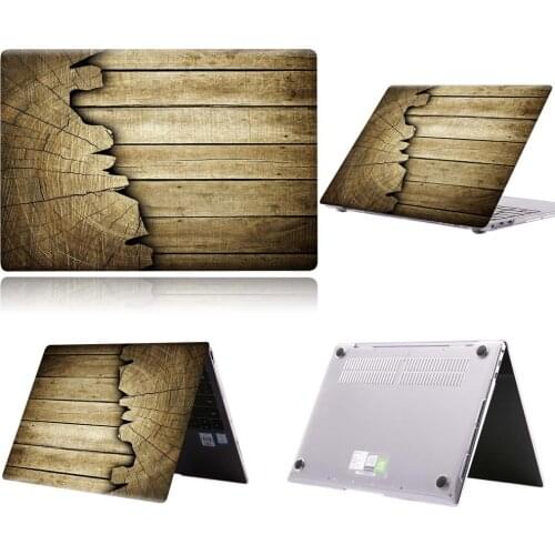 Light Brown Wooden Board Laptop Case For Huawei MateBook 13/13 AMD Ryzen/14/D14/D15/X 2020/X Pro/Pro 16.1/Honor MagicBook 14/15