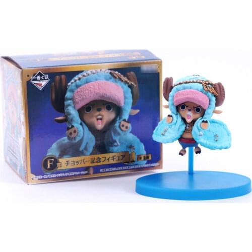 Free Shipping Blue Coat Anime One Piece Tony Chopper After 20th Anniversary PVC Action Figure Model Collection Toy