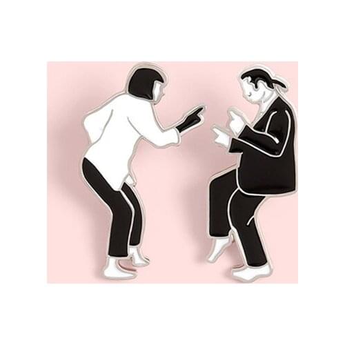 Cartoon Movie Characters Brooch Enamel Pins Swing Dance Figure Badge Bag Lapel Clothing Jewelry Accessories