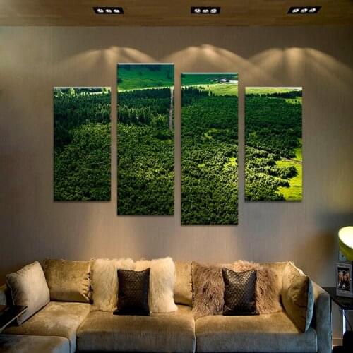 4PCS HD oil painting The beauty of the jungle Wall Art Home Decoration Living Room Print On Canvas Modern oil Painting