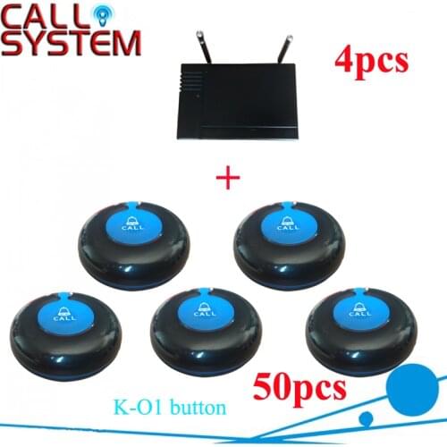 Service calling button with signal repeater for restaurant equipments