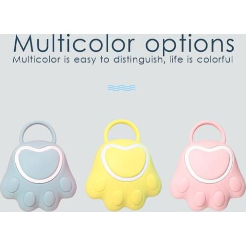 3 Colors Pet Dog Massager Brush Cat Comb Grooming Scrubber Shower Brush Paw Shape for Bathing Hair Removal Silicone Brushes