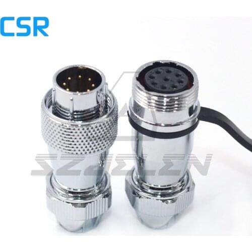 SZJELEN WS16 series waterproof connectors 8pin male and female ip67 metal Docking power cable wire connector plug and socket