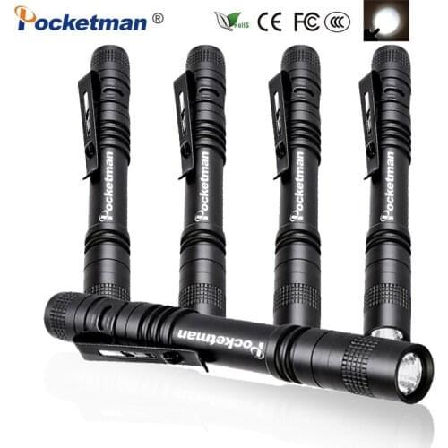 4Pcs 8000LM Mini Flashlight Pen Torch Small Flashlight Waterproof Lanterna Pocket Flashlight Linterna Car Repairing Night Work