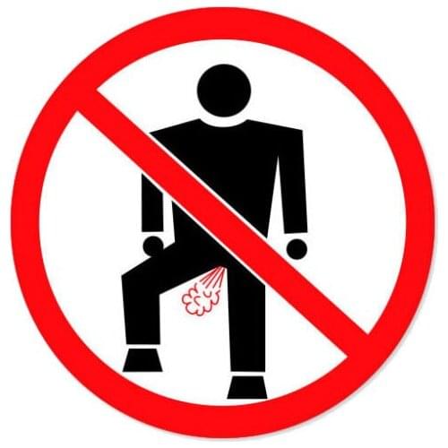 LLY-1197 Warning No Farting Car Sticker Funny Decoration Cars Accessories Stickers PVC Bumper Rear Windshield Waterproof Decal