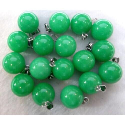 Natural stone Quartz Crystal Turquoises lapis opal tiger eye Ball pendants for diy jewelry making necklace Accessories12pcs P12