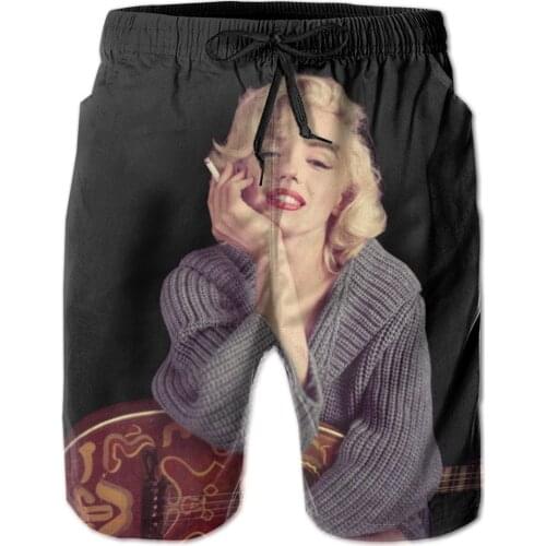 2020 New adult Summer Swim Shorts Swimwear Marilyn Monroe mens Fashion Print Swimwear Swimsuit Beach Short Pants
