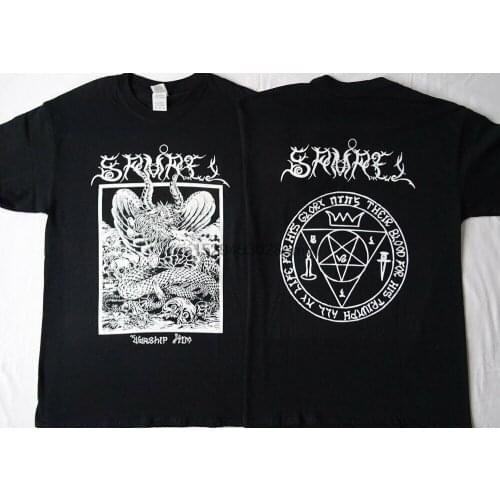 SAMAEL Authentic Official T-Shirt Worship Him Front Back Brand Black Metal Ltd