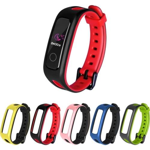 Classic Silicone Band Soft Sport Watchband Strap Bracelet For Huawei Band 4e 3e Honor Band 4 Running Wristband Replacement