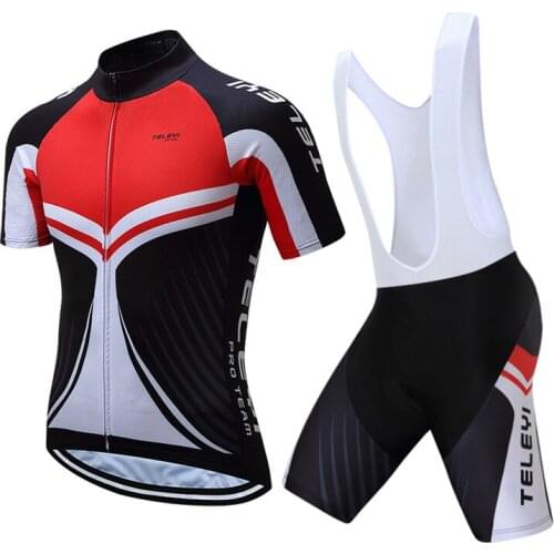 Teleyi Brand Mens Racing Sport Cycling Jersey Sets Mountain Bike Jersey Ropa Ciclismo Cycle Bicycle Cycling Clothing Maillot