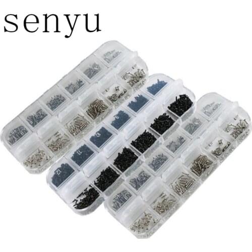 Micro Glasses Screws Round Head Self-tapping Electronic Small Wood Screws Nails Kit Pc Screw Set 1200Pcs/set M1 M1.2 M1.4 M1.7