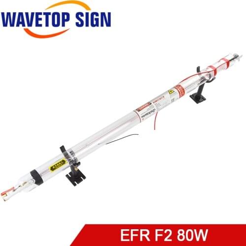 WaveTopSign EFR CO2 Laser Tube F2 80W Length 1250mm Dia.80mm use for Laser Engraving and Cutting Machine