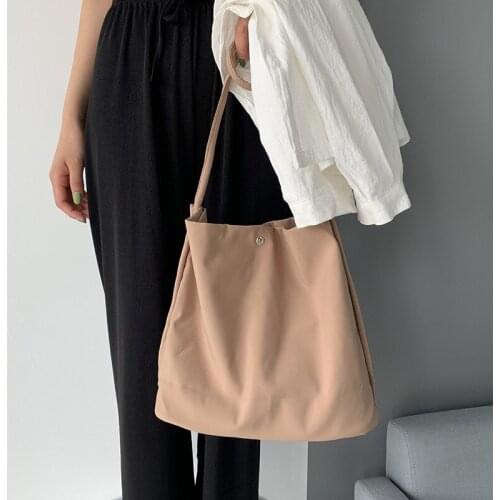 4Colors Women Shoulder Bags Canvas Waterproof Candy Color Crossbody Bags Girls Solid Color Casual Simple Cloth Handbags Tote