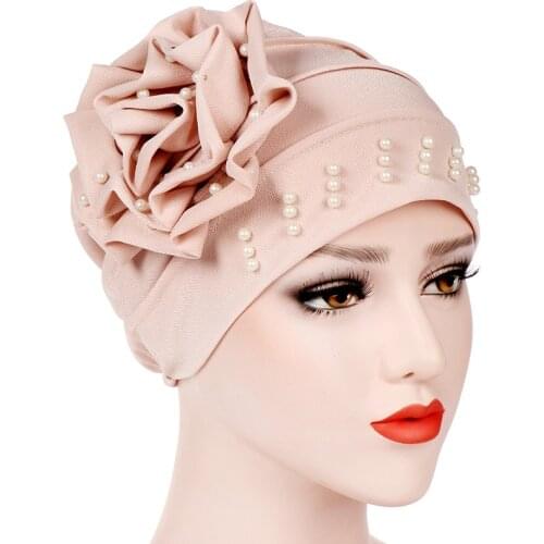 Women New Style Ruffled Big Flower Scarf Cap Muslim Head Wrap Chemo Turban Ladies Bandanas Hair Accessories